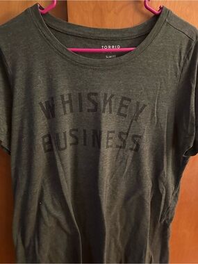torrid Olive Green Slim Fit Tee with Subtle Graphic